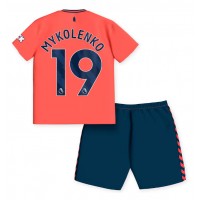 Maglie da calcio Everton Vitaliy Mykolenko #19 Seconda Maglia Bambino 2023-24 Manica Corta (+ Pantaloni corti)